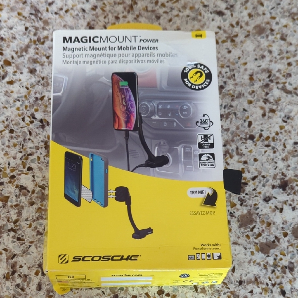 Scosche MagicMount Power Magnetic Mount for Mobile Devices - Black